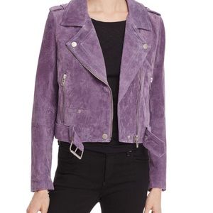 BLANKNYC Purple Suede Moto Jacket